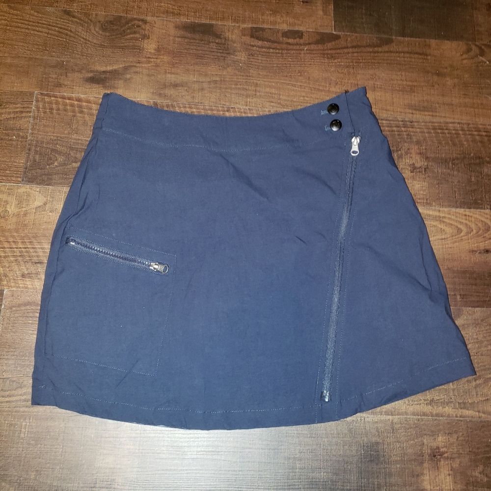 Navy Women's Skort with Zip Detail